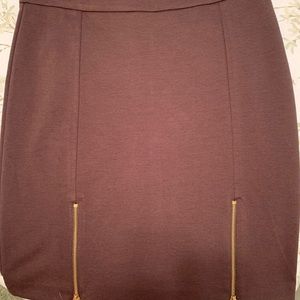 Michael Kors Chocolate Skirt with Side Zippers